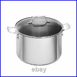 Emeril Lagasse Stainless Steel Stock Pot With Lid, 12-Quart, Induction Compat