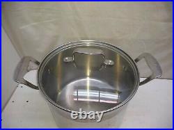 Emeril Stainless 6 Qt Stockpot Dutch Oven Sauce Pot Fry Pan & Glass & Lid