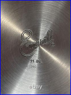 Emeril Stainless Steel 4 Piece Pan Set 11 Skillet Handles Fry Pan Sauce Pan Lid