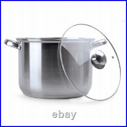 Epoca ESTL-4512 Pure Intentions Stainless Steel Stock Pot, Glass Lid, 12 Qts
