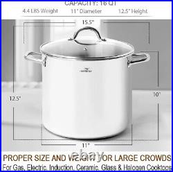 Extra Large Stainless Steel Stock Pot Commercial Grade Healthy Cookware