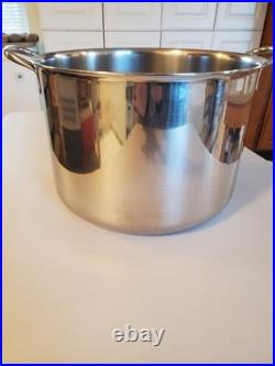 FARBERWARE 16qt Stock Pot Stainless Steel Aluminum Clad With Lid- USA- FREE SHIP