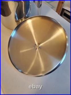 FARBERWARE 16qt Stock Pot Stainless Steel Aluminum Clad With Lid- USA- FREE SHIP