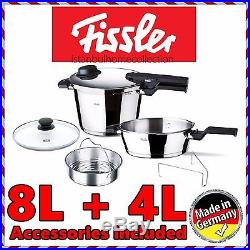 FISSLER Kitchen Pressure Cooker Canner Stock Pot Set STAINLESS STEEL Cookware