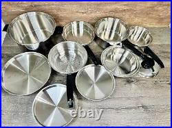 FLAVORITE Thermium Multi-Plex Stainless Steel Stock Pot Pans 10 Pc Set