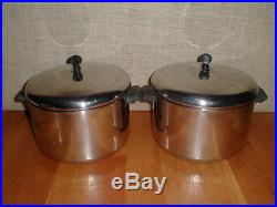 Farberware Aluminum Clad Stainless Steel 11 Pieces Two 8 Qt Stock Pots +++