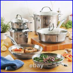 Farberware Millennium Stainless Steel Cookware Professional Pots and Pans 10-Pc