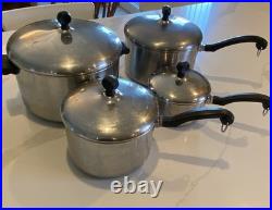 Farberware Vintage Aluminum Clad Stainless Steel Pots With Kids 8 Pieces