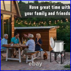 Feasto 80QT Outdoor Propane Aluminum Boiling Pot with Basket, Crab Steaming Feasto 80QT Outdoor Propane Aluminum Boiling Pot with Basket, Crab Steaming