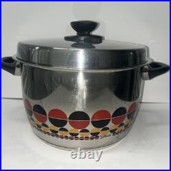 Fissler Solaryme Dot Stock Pot + Lid MCM IAF Stainless Steel Germany 10.5ID IAF