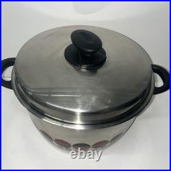Fissler Solaryme Dot Stock Pot + Lid MCM IAF Stainless Steel Germany 10.5ID IAF