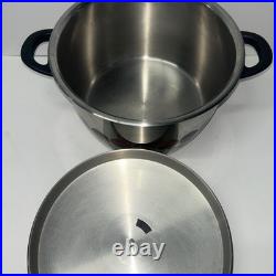 Fissler Solaryme Dot Stock Pot + Lid MCM IAF Stainless Steel Germany 10.5ID IAF