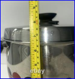 Fissler Solaryme Dot Stock Pot + Lid MCM IAF Stainless Steel Germany 10.5ID IAF