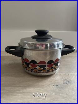 Fissler Vintage MCM solaryme dot Stainless Steel W Germany Pot Set Of 4 with lids