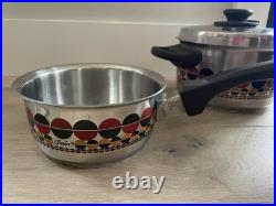 Fissler Vintage MCM solaryme dot Stainless Steel W Germany Pot Set Of 4 with lids