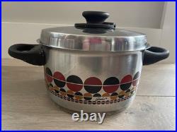 Fissler Vintage MCM solaryme dot Stainless Steel W Germany Pot Set Of 4 with lids