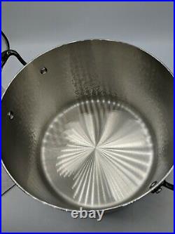 Fleischer And Wolf Stock Pot With Cover 7.8 Qt Hammered Stainless Stl Cookware