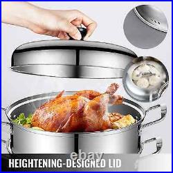 Food Steamer Stainless Steel Stock Pot for Home Steaming Dumplings Cooking Dish