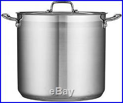 For Home And Kitchen Tramontina Stainless Steel Covered Stock Pot 20 Quart