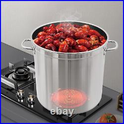 For Seafood Boil Pot Outdoor Cooking Pot Stainless Steel Stock Pot 35/52/74L