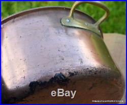French copper pot HUGE 4mm stock pan chef 7kg stainless steel lining