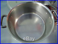 French copper stock pot stainless steel bourgeat (11 inch) + 2 copper pan