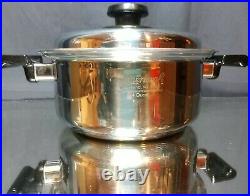 GENTLY USED! Americraft Stainless Steel 4 Qt Stock Pot Waterless With Lid