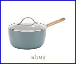 GREENPAN Padova Sky Blue/Dove Grey Ceramic Nonstick 10-Pc Cookware Set-LIMITED