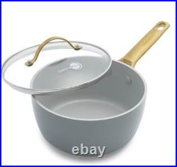 GREENPAN Padova Sky Blue/Dove Grey Ceramic Nonstick 10-Pc Cookware Set-LIMITED