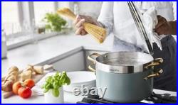 GREENPAN Padova Sky Blue/Dove Grey Ceramic Nonstick 10-Pc Cookware Set-LIMITED