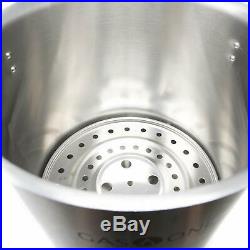 Gas One 100 Quart Stainless Stock Pot Lid & Steamer rack Tamale Beer Brew Kettle