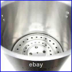 Gas One 100 Quart Stainless Stock Pot with Lid & Steamer rack Tamale Beer Brewing