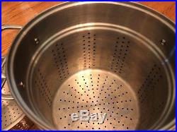 Genuine All Clad 12-quart pasta/stock pot with strainer baskets