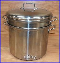 Genuine Vollrath Stainless Steel 4 Piece Pasta Stock Cooking Pot / Strainers Set