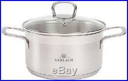 Gerlach Brava 8 Pieces Cookware Stockpot Set With Lids 18/10 Stainless Oven Safe