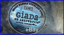 Giada De Laurentiis Stainless Bonded Induction 6-Qt Stock Pot Steamer Dutch Lid 