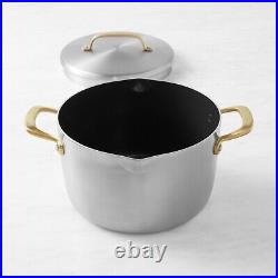 GreenPan GP5 Stainless-Steel Ceramic Nonstick 8QT Stock Pot With Straining Lid NEW