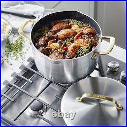 GreenPan GP5 Stainless-Steel Ceramic Nonstick 8QT Stock Pot With Straining Lid NEW