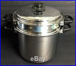 HEALTH CRAFT 5 PLY STAINLESS 6 1/2Qt Waterless Stock Pot With Steamer Insert