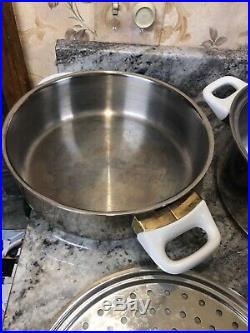 HEALTH CRAFT 5 PLY STAINLESS 6 Qt Waterless Stock Pot Dutch Oven Steamer Dome