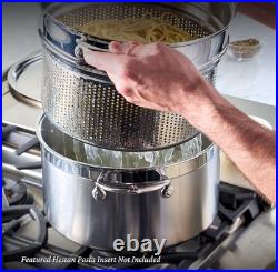 HESTAN PROFESSIONAL PRO-bond Gorgeous Stainless Steel Stockpot with Lid, 8-Quart