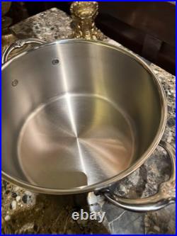 HESTAN PROFESSIONAL PRO-bond Gorgeous Stainless Steel Stockpot with Lid, 8-Quart