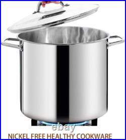 HOMICHEF LARGE STOCK POT 24 Quart with Lid Nickel Free Stainless Steel Cookwar