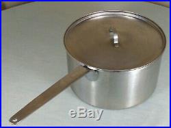 HUGE 4 GAL Vintage USN Mess Stock Pot with Lid Navy Stainless Carrollton Mfg Co