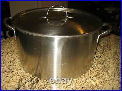 HUGE! Heavy Vintage Carrollton Stainless Steel Stock pot. Possibly Military Issue