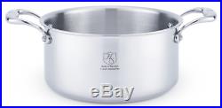Hammer Stahl 7 Ply 4 Quart Stainless Steel Cooking Stock Pot w Cover 14404 NEW