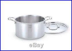 Hammer Stahl Dutch Oven 8 Quart Stock Pot & Cover 7-Ply T304 Stainless Steel USA
