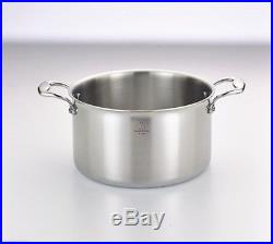 Hammer Stahl Dutch Oven 8 Quart Stock Pot & Cover 7-Ply T304 Stainless Steel USA