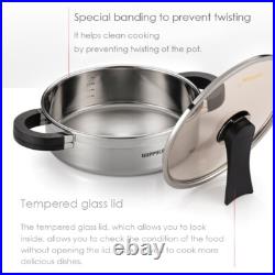Happycall 3-layered stainless steel pot with lid