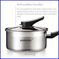 Happycall 3-layered stainless steel pot with lid
